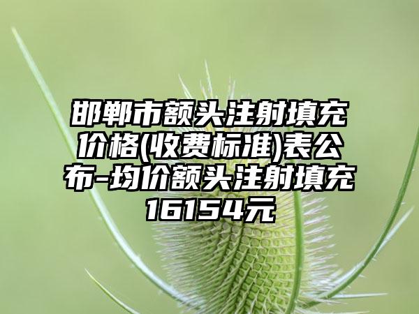 邯郸市额头注射填充价格(收费标准)表公布-均价额头注射填充16154元