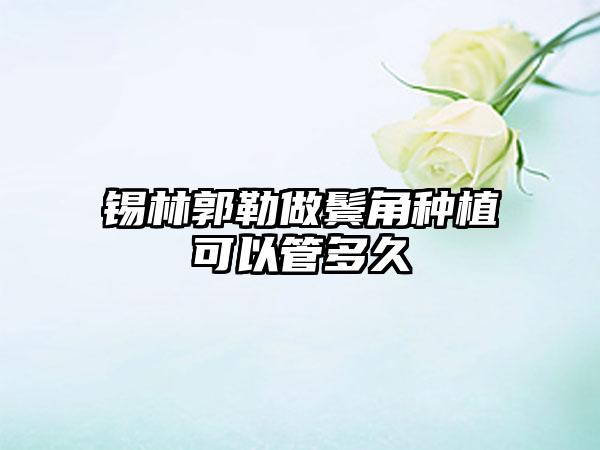 锡林郭勒做鬓角种植可以管多久