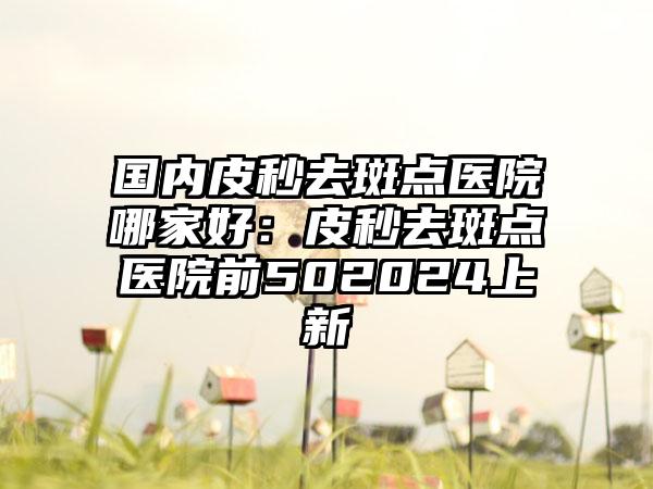 国内皮秒去斑点医院哪家好：皮秒去斑点医院前502024上新