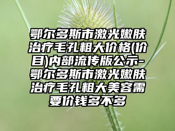 鄂尔多斯市激光嫩肤治疗毛孔粗大价格(价目)内部流传版公示-鄂尔多斯市激光嫩肤治疗毛孔粗大美容需要价钱多不多