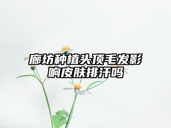 廊坊种植头顶毛发影响皮肤排汗吗