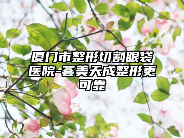 厦门市整形切割眼袋医院-荟美天成整形更可靠