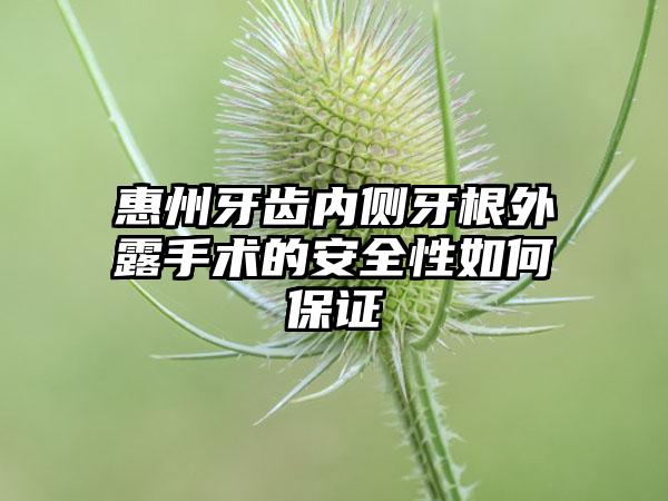 惠州牙齿内侧牙根外露手术的安全性如何保证