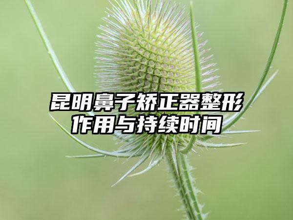 昆明鼻子矫正器整形作用与持续时间