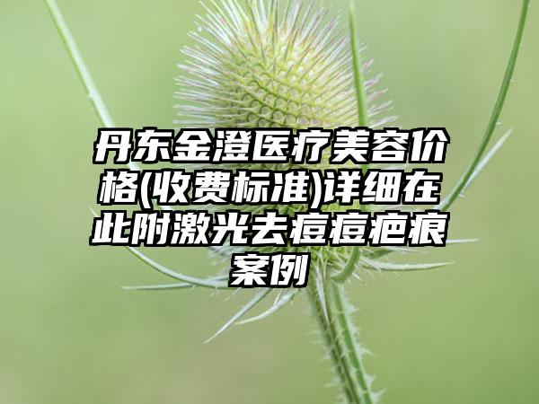 丹东金澄医疗美容价格(收费标准)详细在此附激光去痘痘疤痕案例