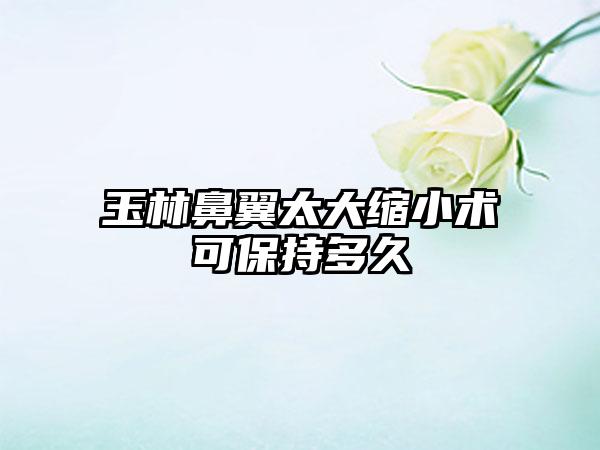 玉林鼻翼太大缩小术可保持多久