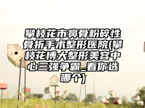 攀枝花市鼻骨粉碎性骨折手术整形医院(攀枝花博大整形美容中心三强争霸_看你选哪个)