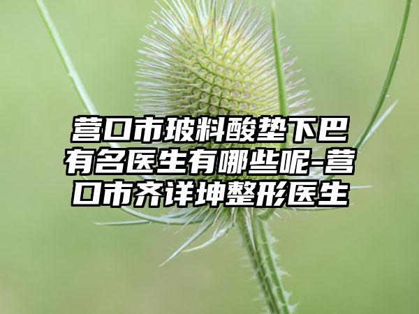 营口市玻料酸垫下巴有名医生有哪些呢-营口市齐详坤整形医生