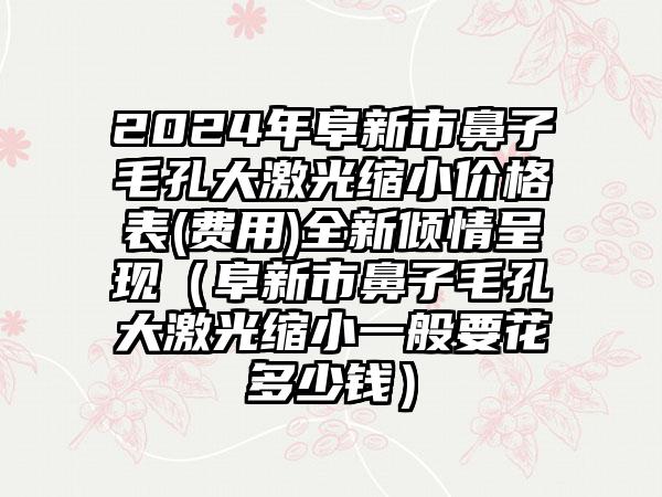 2024年阜新市鼻子毛孔大激光缩小价格表(费用)全新倾情呈现（阜新市鼻子毛孔大激光缩小一般要花多少钱）