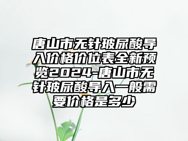 唐山市无针玻尿酸导入价格价位表全新预览2024-唐山市无针玻尿酸导入一般需要价格是多少