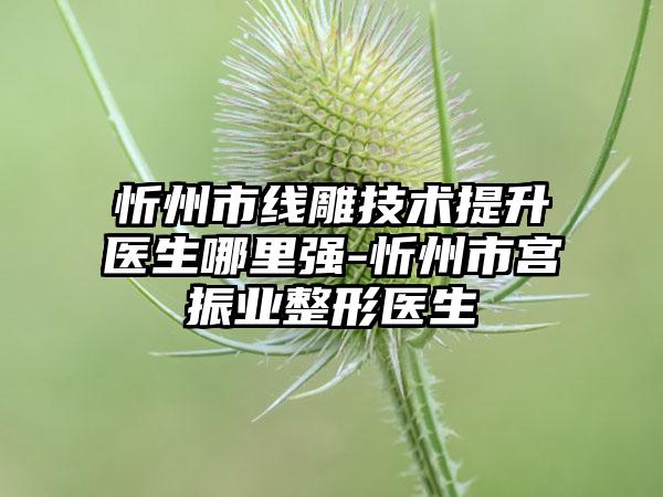 忻州市线雕技术提升医生哪里强-忻州市宫振业整形医生