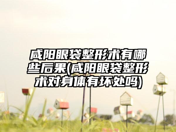 咸阳眼袋整形术有哪些后果(咸阳眼袋整形术对身体有坏处吗)