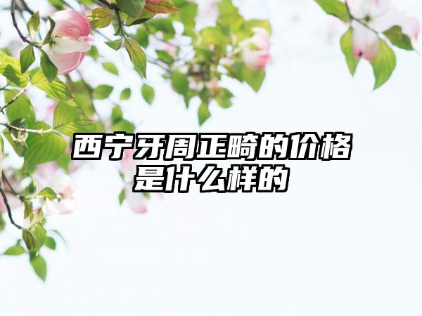 西宁牙周正畸的价格是什么样的