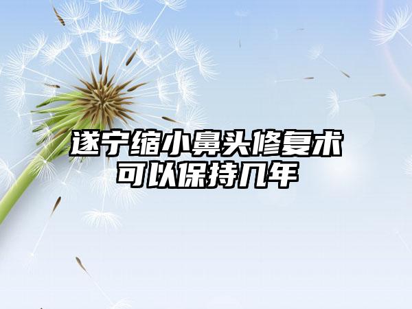 遂宁缩小鼻头修复术可以保持几年