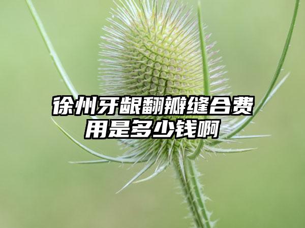 徐州牙龈翻瓣缝合费用是多少钱啊