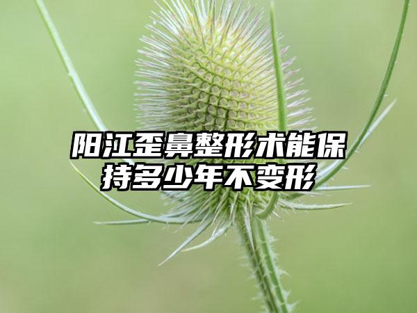 阳江歪鼻整形术能保持多少年不变形