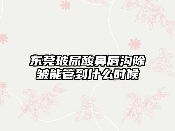 东莞玻尿酸鼻唇沟除皱能管到什么时候