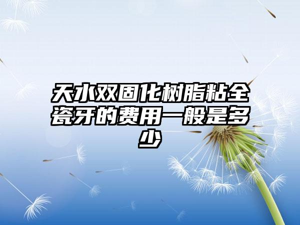 天水双固化树脂粘全瓷牙的费用一般是多少