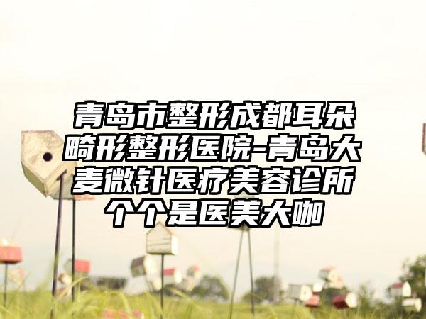 青岛市整形成都耳朵畸形整形医院-青岛大麦微针医疗美容诊所个个是医美大咖