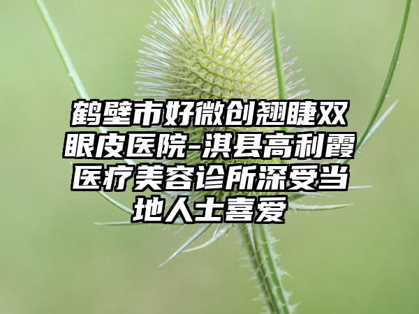 鹤壁市好微创翘睫双眼皮医院-淇县高利霞医疗美容诊所深受当地人士喜爱