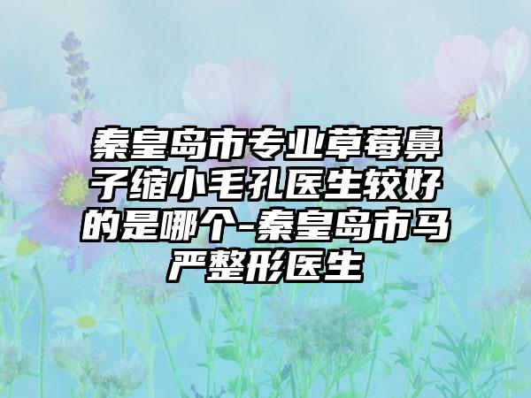 秦皇岛市专业草莓鼻子缩小毛孔医生较好的是哪个-秦皇岛市马严整形医生