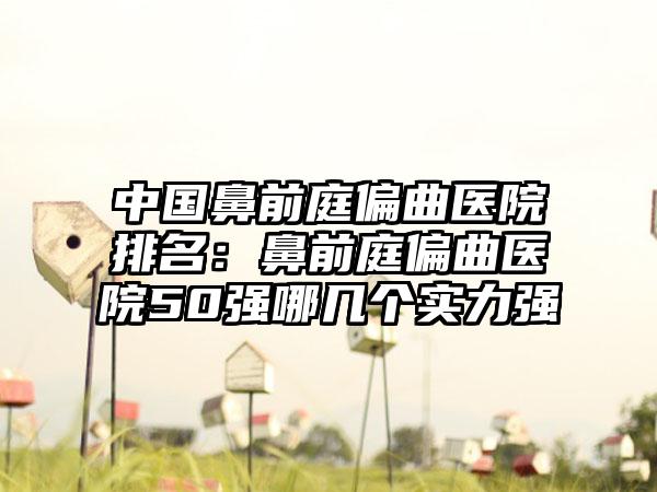 中国鼻前庭偏曲医院排名：鼻前庭偏曲医院50强哪几个实力强