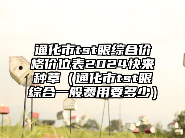 通化市tst眼综合价格价位表2024快来种草（通化市tst眼综合一般费用要多少）