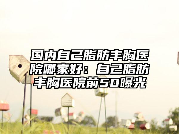 国内自己脂肪丰胸医院哪家好：自己脂肪丰胸医院前50曝光