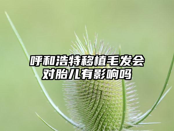 呼和浩特移植毛发会对胎儿有影响吗