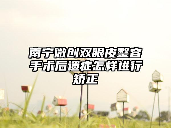 南宁微创双眼皮整容手术后遗症怎样进行矫正