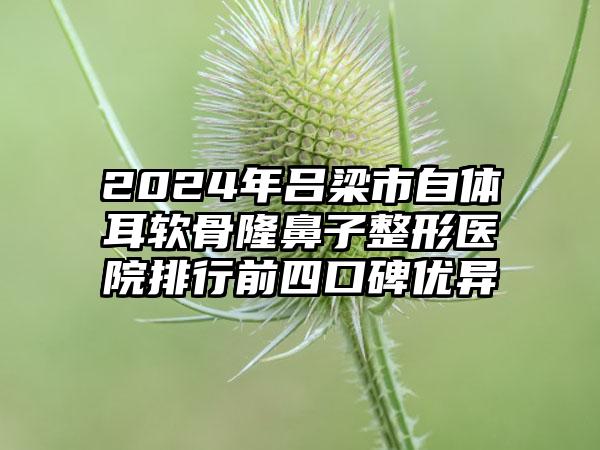 2024年吕梁市自体耳软骨隆鼻子整形医院排行前四口碑优异