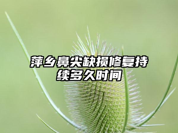 萍乡鼻尖缺损修复持续多久时间