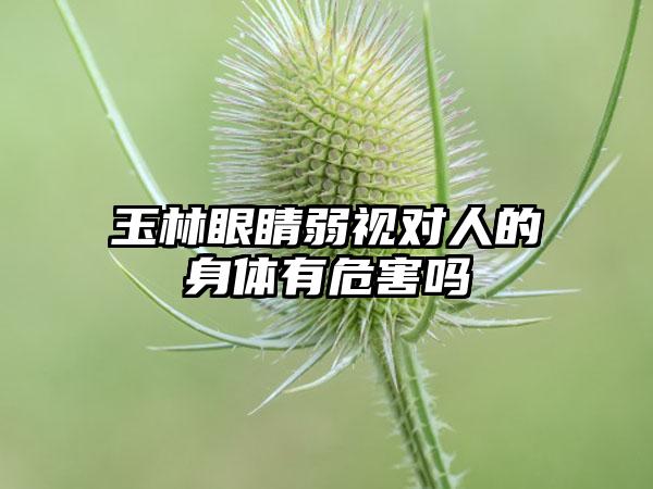 玉林眼睛弱视对人的身体有危害吗