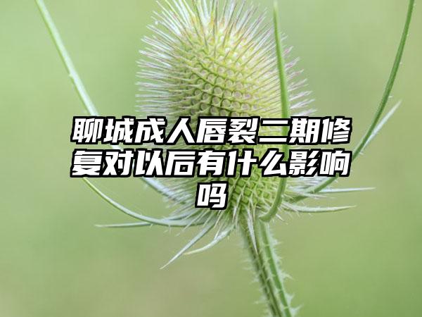 聊城成人唇裂二期修复对以后有什么影响吗