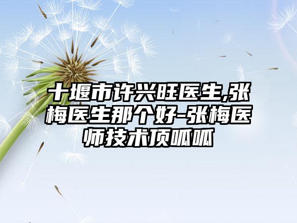 十堰市许兴旺医生,张梅医生那个好-张梅医师技术顶呱呱