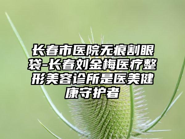 长春市医院无痕割眼袋-长春刘金梅医疗整形美容诊所是医美健康守护者