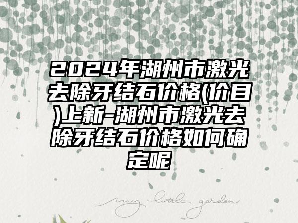 2024年湖州市激光去除牙结石价格(价目)上新-湖州市激光去除牙结石价格如何确定呢