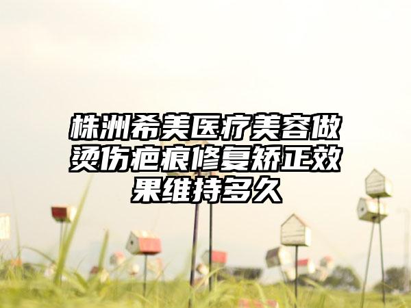 株洲希美医疗美容做烫伤疤痕修复矫正效果维持多久