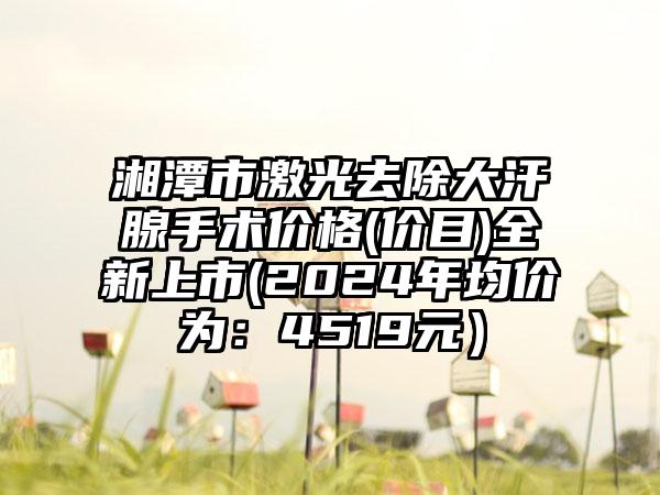 湘潭市激光去除大汗腺手术价格(价目)全新上市(2024年均价为：4519元）