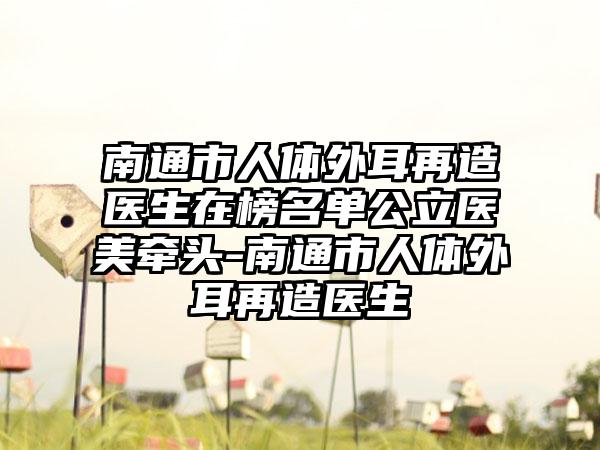 南通市人体外耳再造医生在榜名单公立医美牵头-南通市人体外耳再造医生