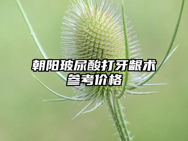 朝阳玻尿酸打牙龈术参考价格