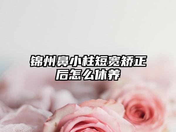 锦州鼻小柱短宽矫正后怎么休养