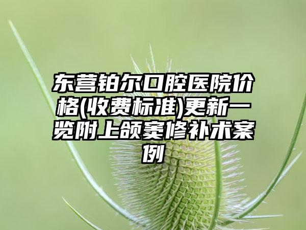 东营铂尔口腔医院价格(收费标准)更新一览附上颌窦修补术案例