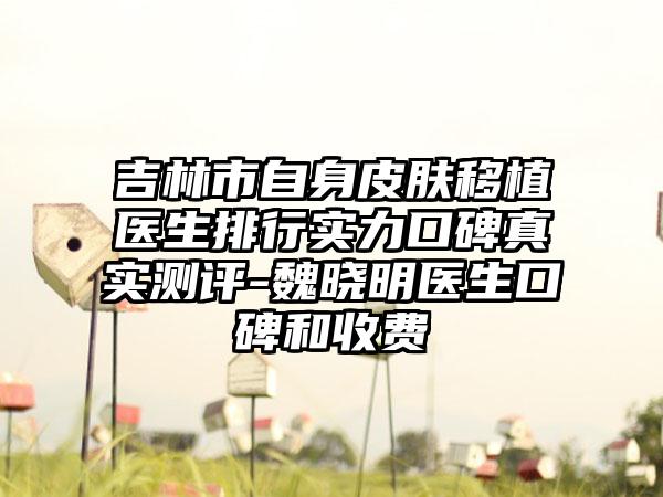 吉林市自身皮肤移植医生排行实力口碑真实测评-魏晓明医生口碑和收费