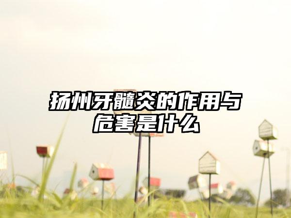 扬州牙髓炎的作用与危害是什么