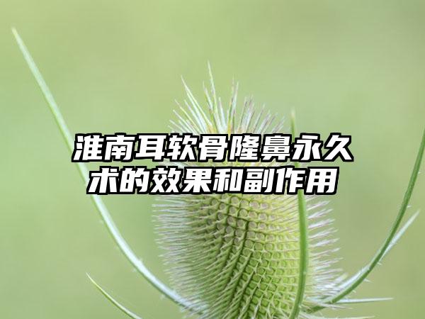 淮南耳软骨隆鼻永久术的效果和副作用