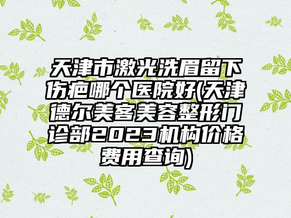 天津市激光洗眉留下伤疤哪个医院好(天津德尔美客美容整形门诊部2023机构价格费用查询)