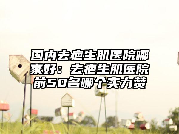 国内去疤生肌医院哪家好：去疤生肌医院前50名哪个实力赞