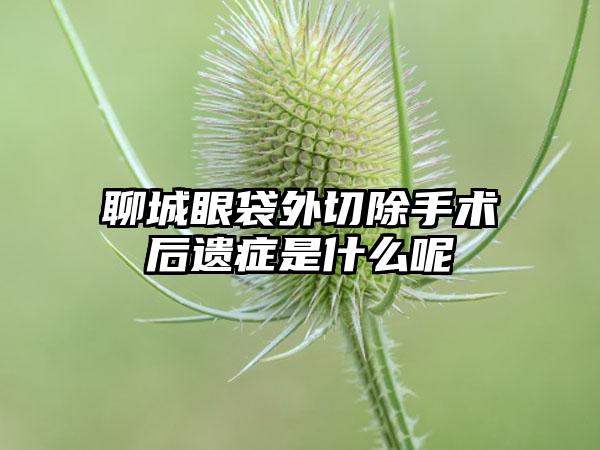 聊城眼袋外切除手术后遗症是什么呢