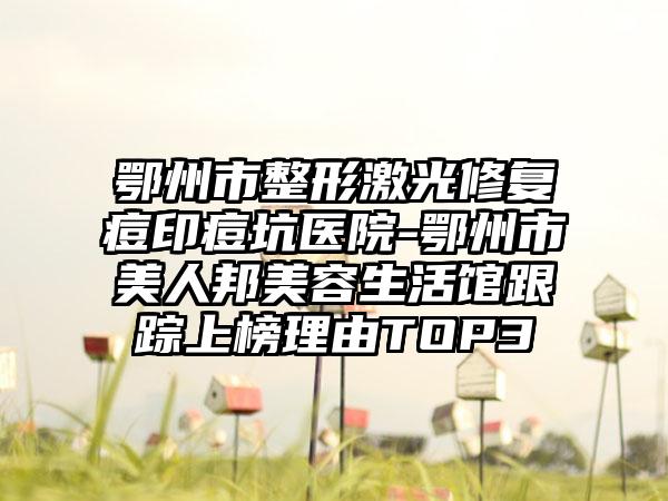 鄂州市整形激光修复痘印痘坑医院-鄂州市美人邦美容生活馆跟踪上榜理由TOP3